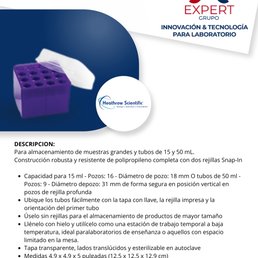 TRANSFORMER CUBE TUBE RACK15 & 50ML - Expert Grupo